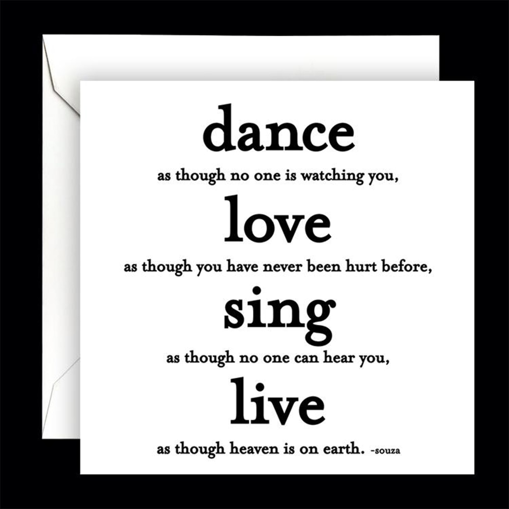 Quotable, Greeting Card, Dance As Though